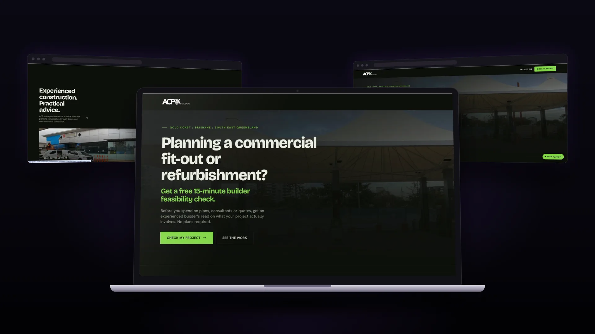 Commercial builder website