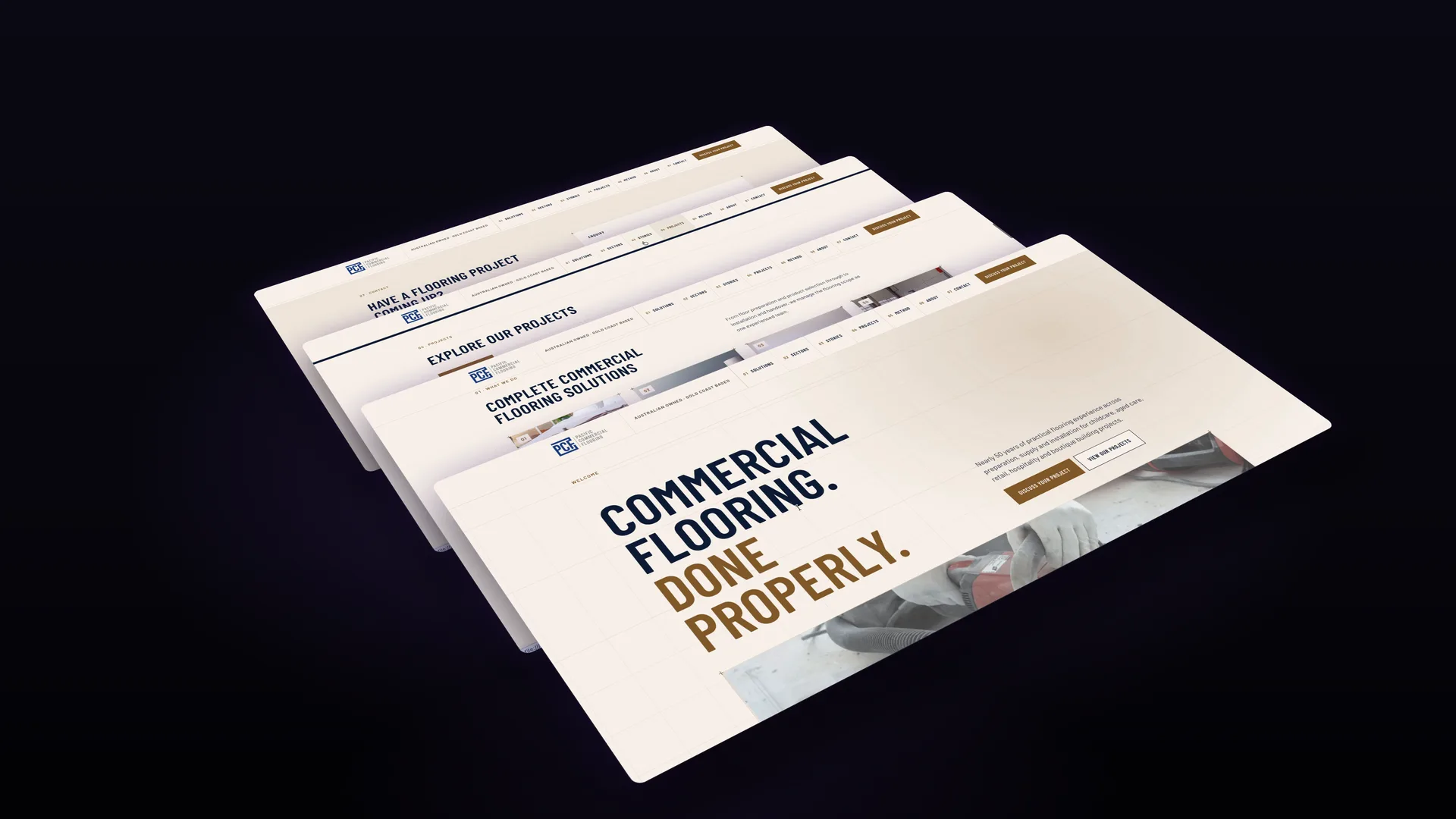 Commercial flooring company website